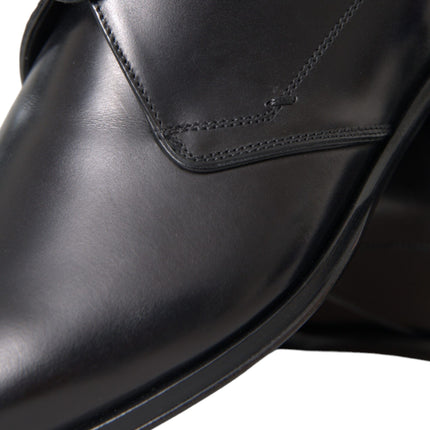 Black Leather Derby Formal Dress Men Shoes