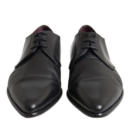 Black Leather Derby Formal Dress Men Shoes