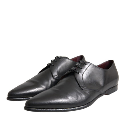 Black Leather Derby Formal Dress Men Shoes