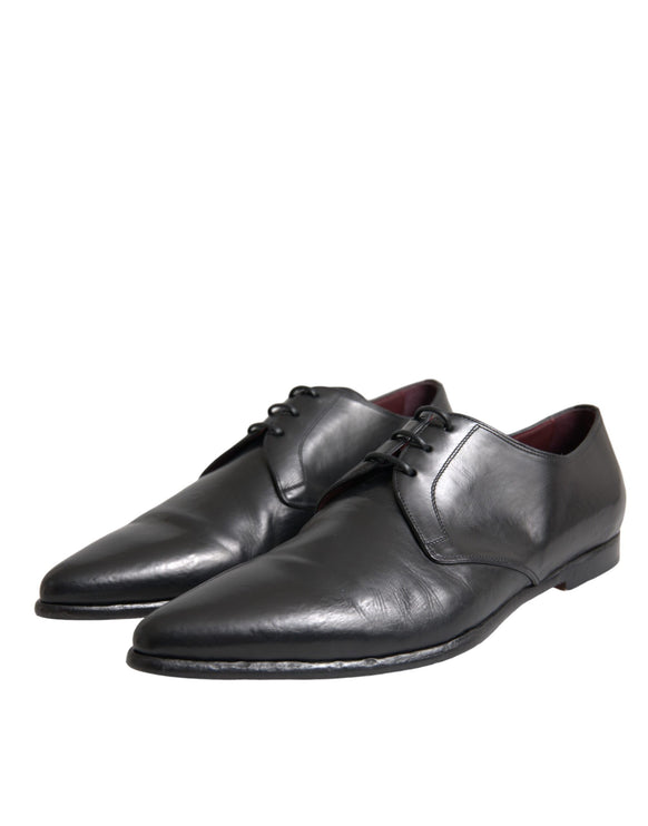 Black Leather Derby Formal Dress Men Shoes