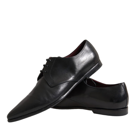 Black Leather Derby Formal Dress Men Shoes