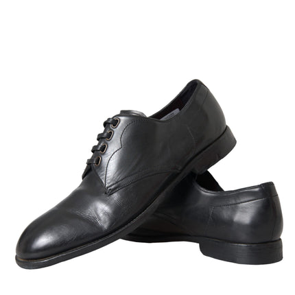 Black Leather Derby Formal Dress Men Shoes