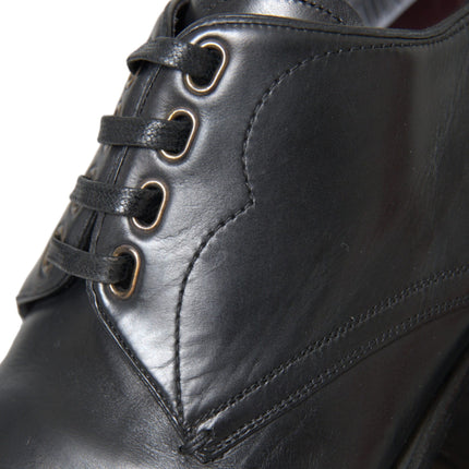 Black Leather Derby Formal Dress Men Shoes