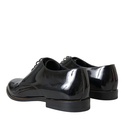 Black Patent Leather Derby Formal Dress Shoes