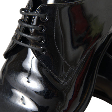 Black Patent Leather Derby Formal Dress Shoes