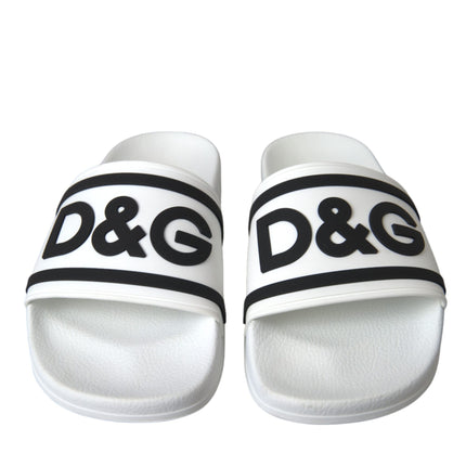 White Black Sandals Rubber Beachwear Shoes