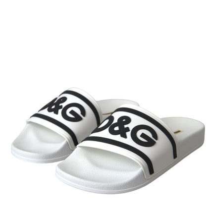 White Black Sandals Rubber Beachwear Shoes