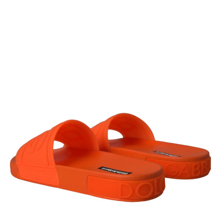 Orange Rubber Slides Sandals Beachwear Shoes