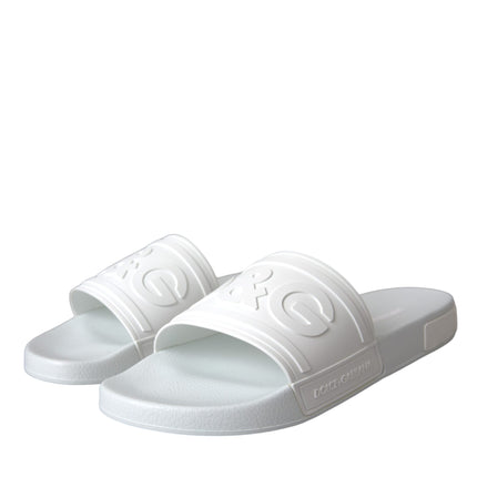 White Rubber Slides Sandals Beachwear Shoes