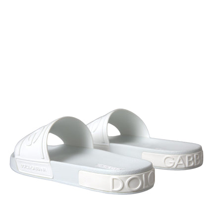 White Rubber Slides Sandals Beachwear Shoes