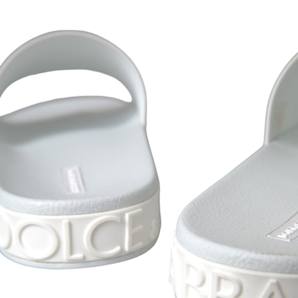 White Rubber Slides Sandals Beachwear Shoes