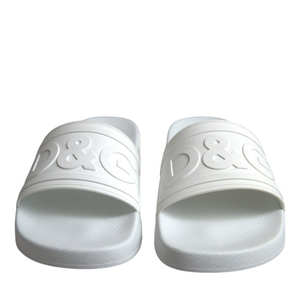 White Rubber Slides Sandals Beachwear Shoes