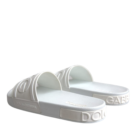 White Rubber Slides Sandals Beachwear Shoes