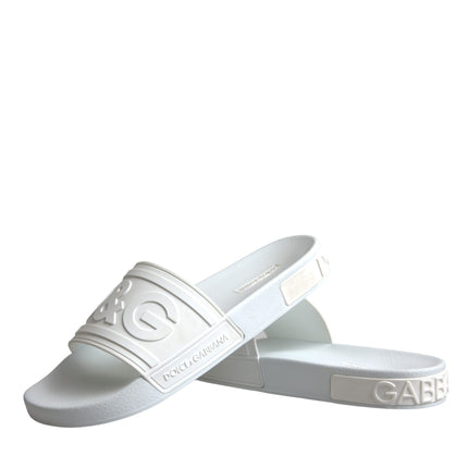 White Rubber Slides Sandals Beachwear Shoes