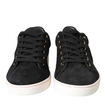 Black Suede Leather Men Low Top Sneakers Men Shoes