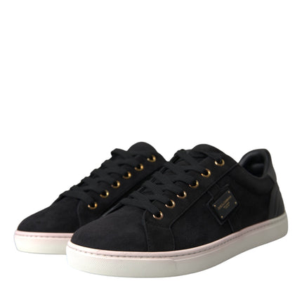 Black Suede Leather Men Low Top Sneakers Men Shoes