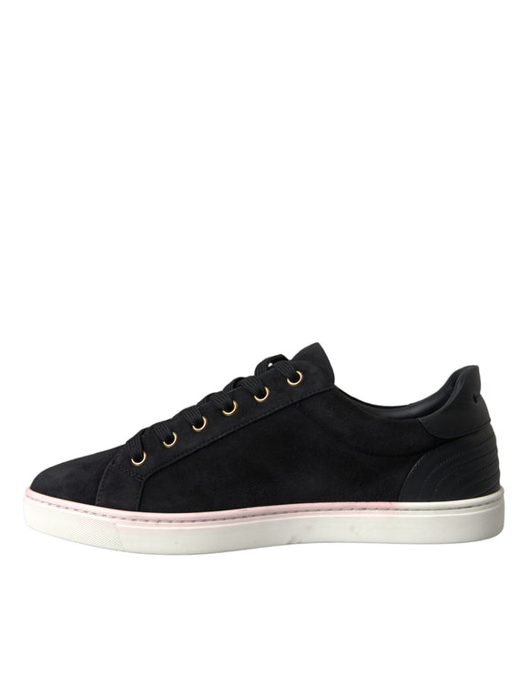 Black Suede Leather Men Low Top Sneakers Men Shoes