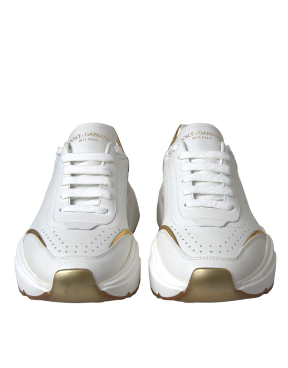 Scarpe da ginnastica in pelle daymater in oro bianco