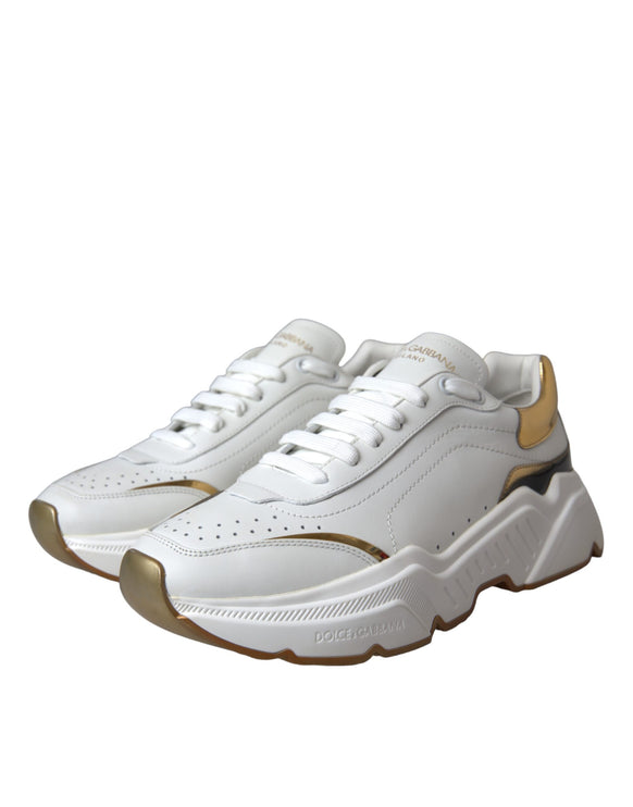 Scarpe da ginnastica in pelle daymater in oro bianco