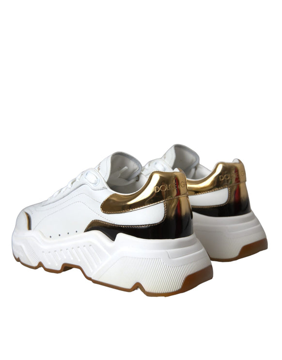 Scarpe da ginnastica in pelle daymater in oro bianco