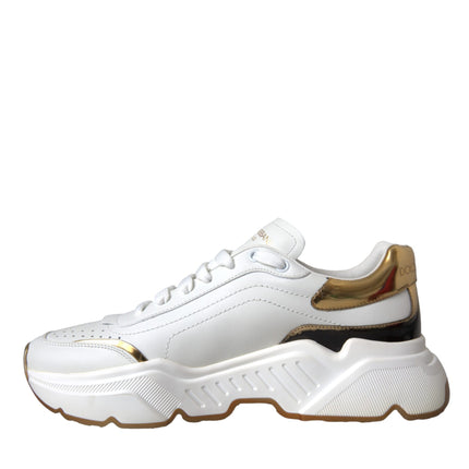 Scarpe da ginnastica in pelle daymater in oro bianco