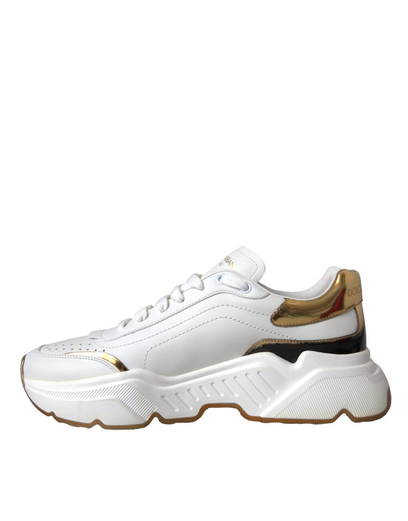 Scarpe da ginnastica in pelle daymater in oro bianco