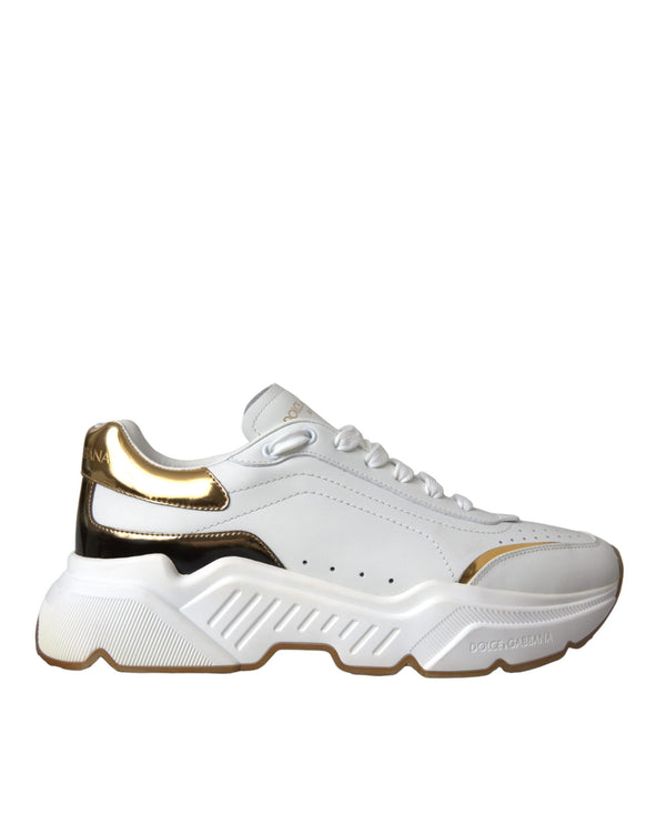 Scarpe da ginnastica in pelle daymater in oro bianco