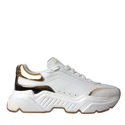 Scarpe da ginnastica in pelle daymater in oro bianco