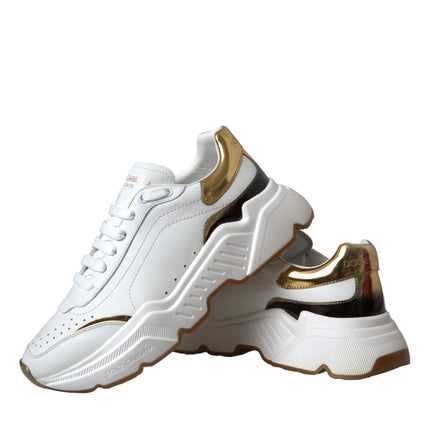 Scarpe da ginnastica in pelle daymater in oro bianco