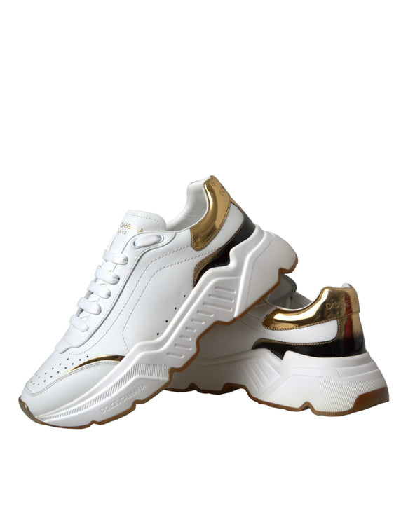 Scarpe da ginnastica in pelle daymater in oro bianco