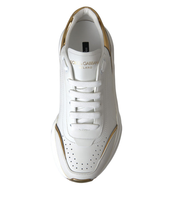 White Gold DAYMASTER Leather Sneakers Men Shoes