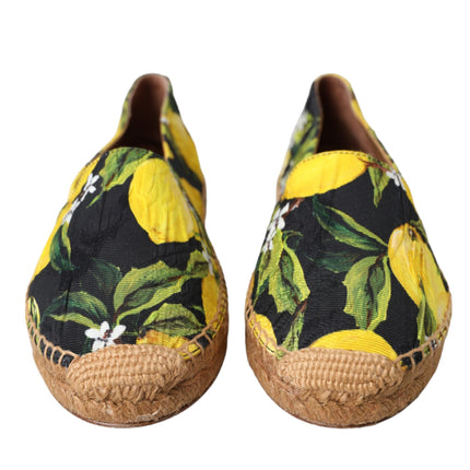 Multicolor Lemon Slip On Espadrilles Shoes