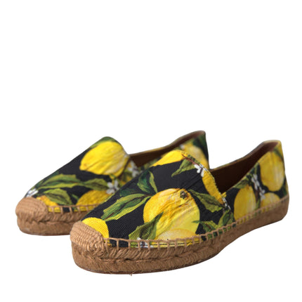 Multicolor Lemon Slip On Espadrilles Shoes