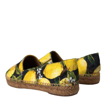 Multicolor Lemon Slip On Espadrilles Shoes