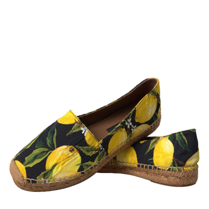 Multicolor Lemon Slip On Espadrilles Shoes