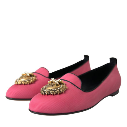 Pink Velvet Slip On Loafers Flats Shoes