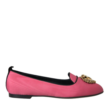 Pink Velvet Slip On Loafers Flats Shoes