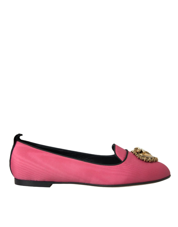 Pink Velvet Slip On Loafers Flats Shoes