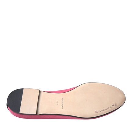 Pink Velvet Slip On Loafers Flats Shoes