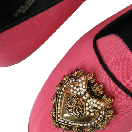 Pink Velvet Slip On Loafers Flats Shoes