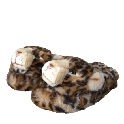 Brown Tiger Slippers Flats Sandals Shoes