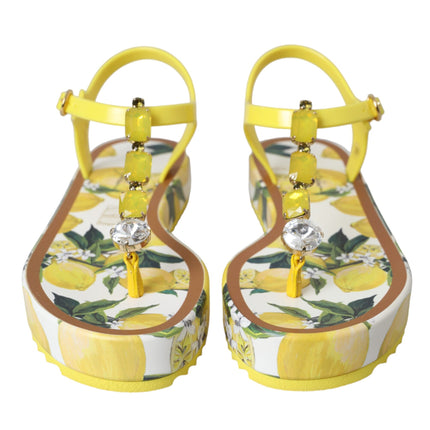 Yellow Lemon Beachwear Flats Sandals Shoes