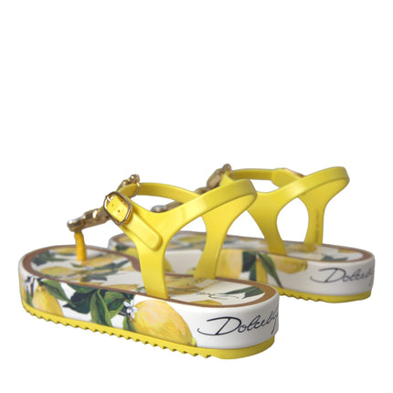 Yellow Lemon Beachwear Flats Sandals Shoes