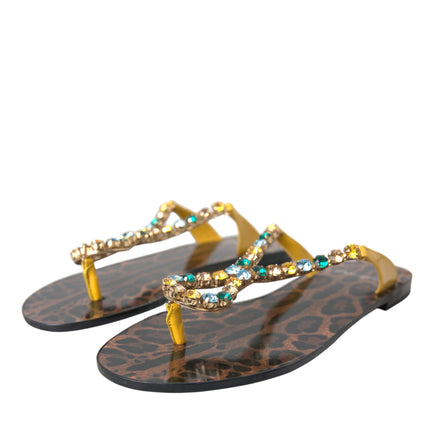 Multicolor Crystal Sandals Flip Flops Shoes