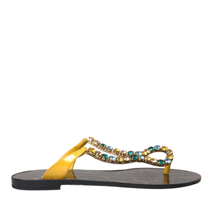 Multicolor Crystal Sandals Flip Flops Shoes