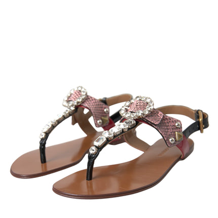 Multicolor Crystal Sandals Flip Flops Shoes