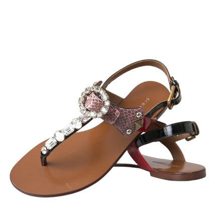 Multicolor Crystal Sandals Flip Flops Shoes