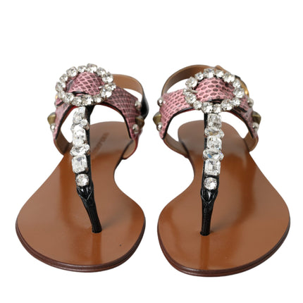 Multicolor Crystal Sandals Flip Flops Shoes