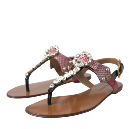 Multicolor Crystal Sandals Flip Flops Shoes