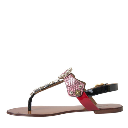 Multicolor Crystal Sandals Flip Flops Shoes